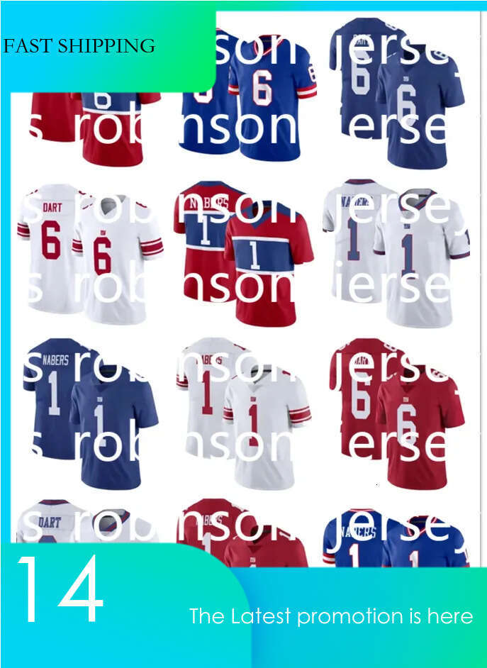 Men Giants 6 Jaxson Dart Darius Slayton Theo Johnson Dru Phillips Bobby Okereke Tyrone Tracy Jr Micah McFadden DeVito DARIUS MUASAU Abdul Carter Football Jersey