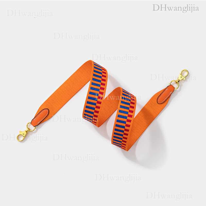 DH Luggage Accessories Horizontal Stripe Jacquard Wide Kelly Evelyn Bag Single Shoulder Crossbody Replacement Strap Adjustable Length