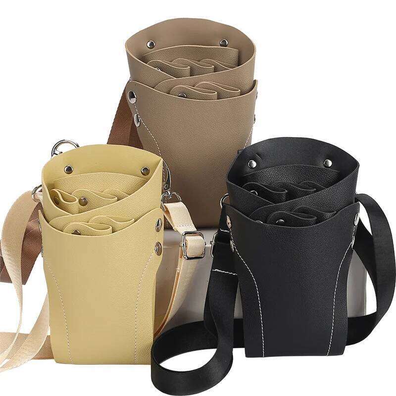 Designer Bags 1Pc PU Leather Hairdressing Scissors Holster Pouch With Clips Comb - Hair Scissor Waist Belt Bag For Salon Barbers 3 Colors Hot Selling