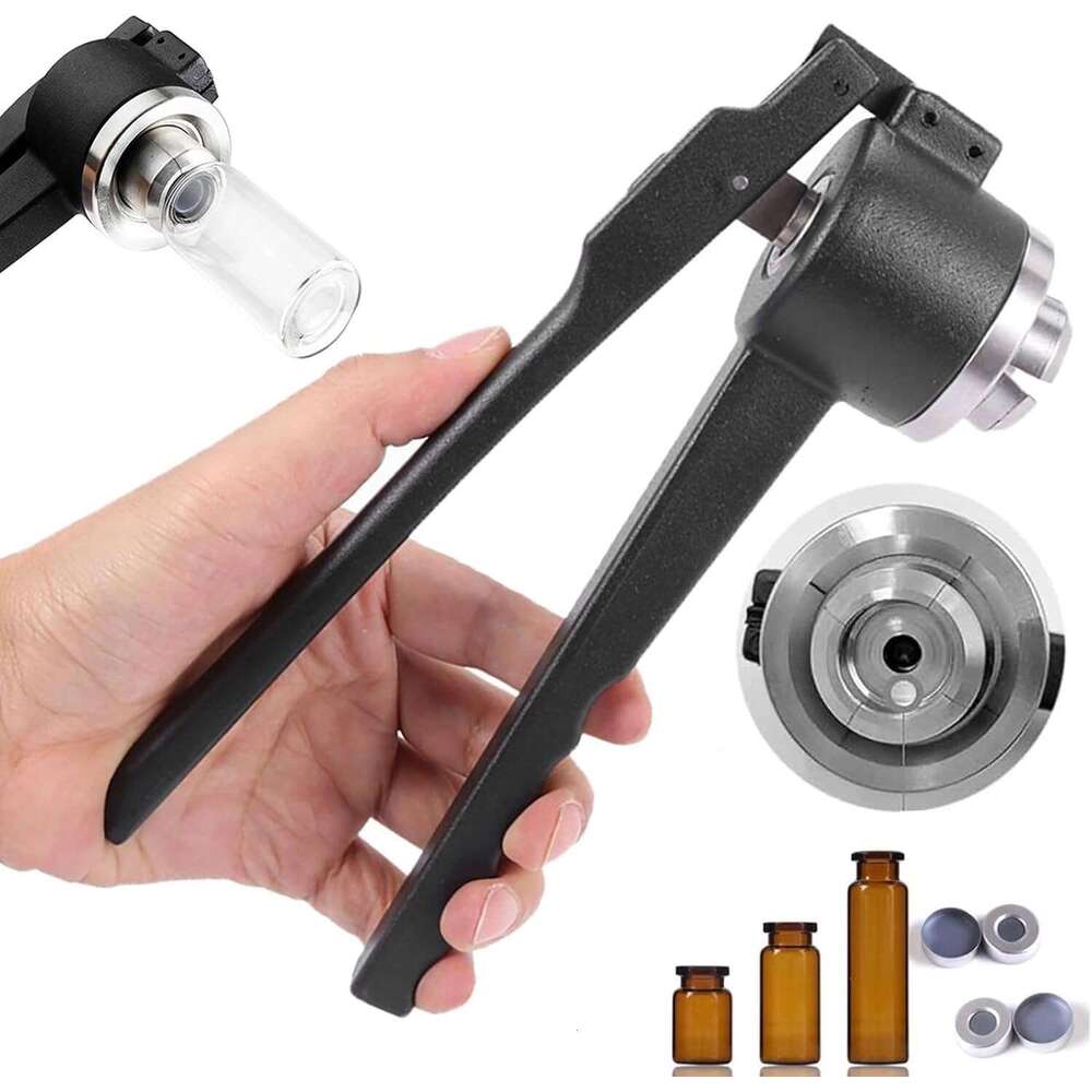 WyDA Vial Capper 8-32 MM, Bottle Cap Tool/Handheld Capping hine, Good Sealing, 20-30 Bottles/Minute, Suitable for Pure Aluminum Caps,20mm