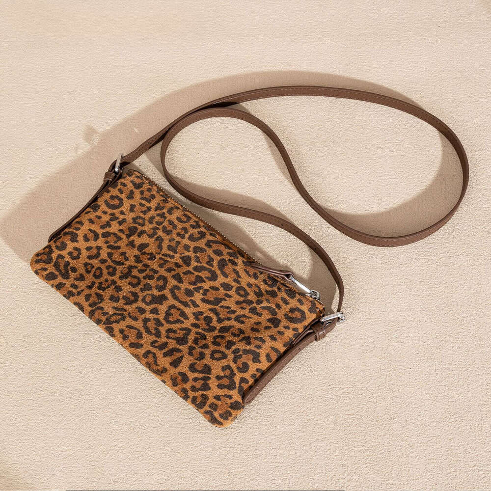 designer bag Luxury bag New Matte Leopard Print Versatile Commuter Genuine Leather Single Shoulder Underarm Crossbody Bag for Women