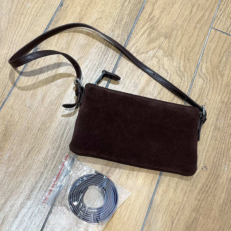 2025 new fashionable leopard print suede retro handbag designer crossbody bag