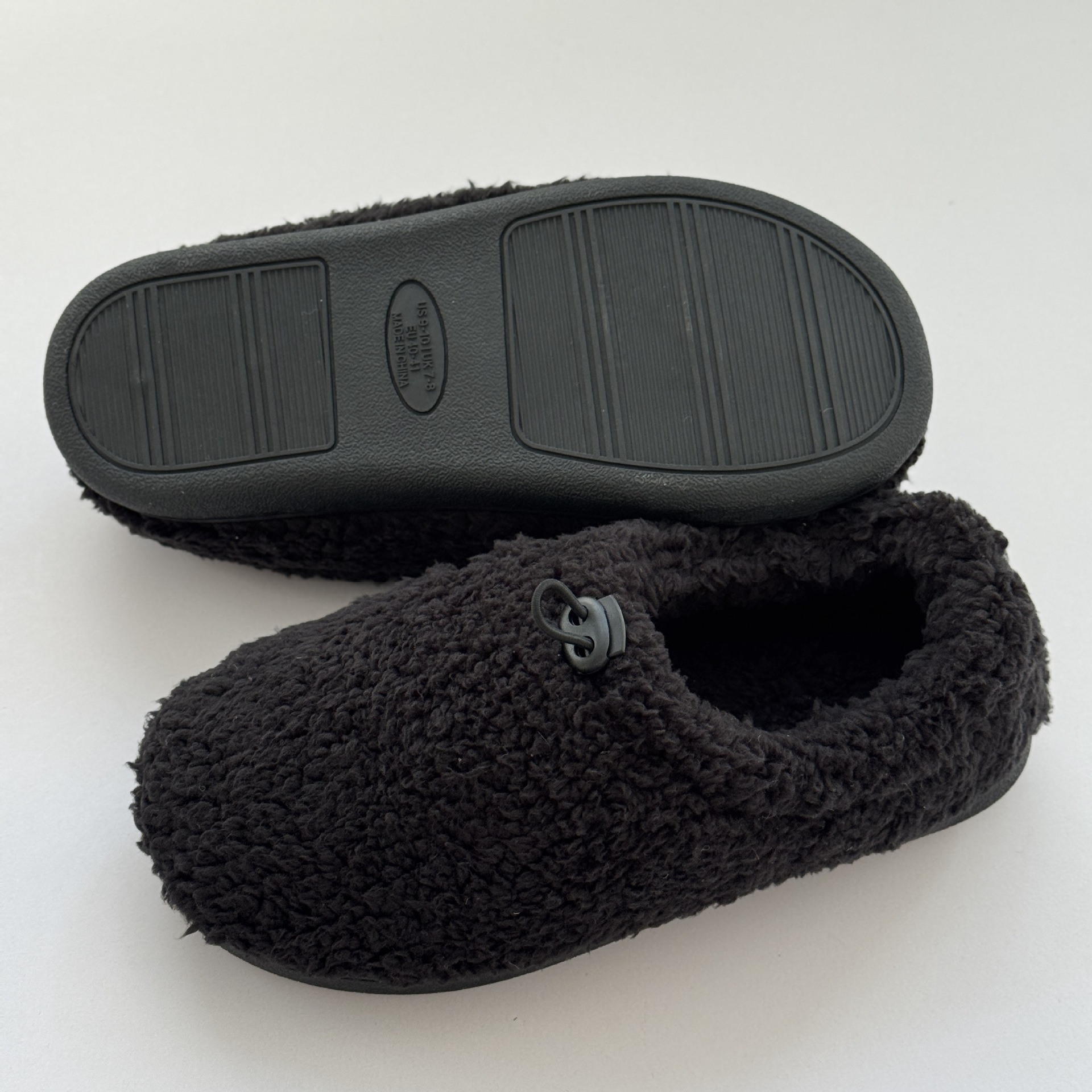 Youlian Cotton Fleece Bag Heel Fluffy Winter Drawstring Adjustable Convenient Comfortable Home Shoes ddmymarket