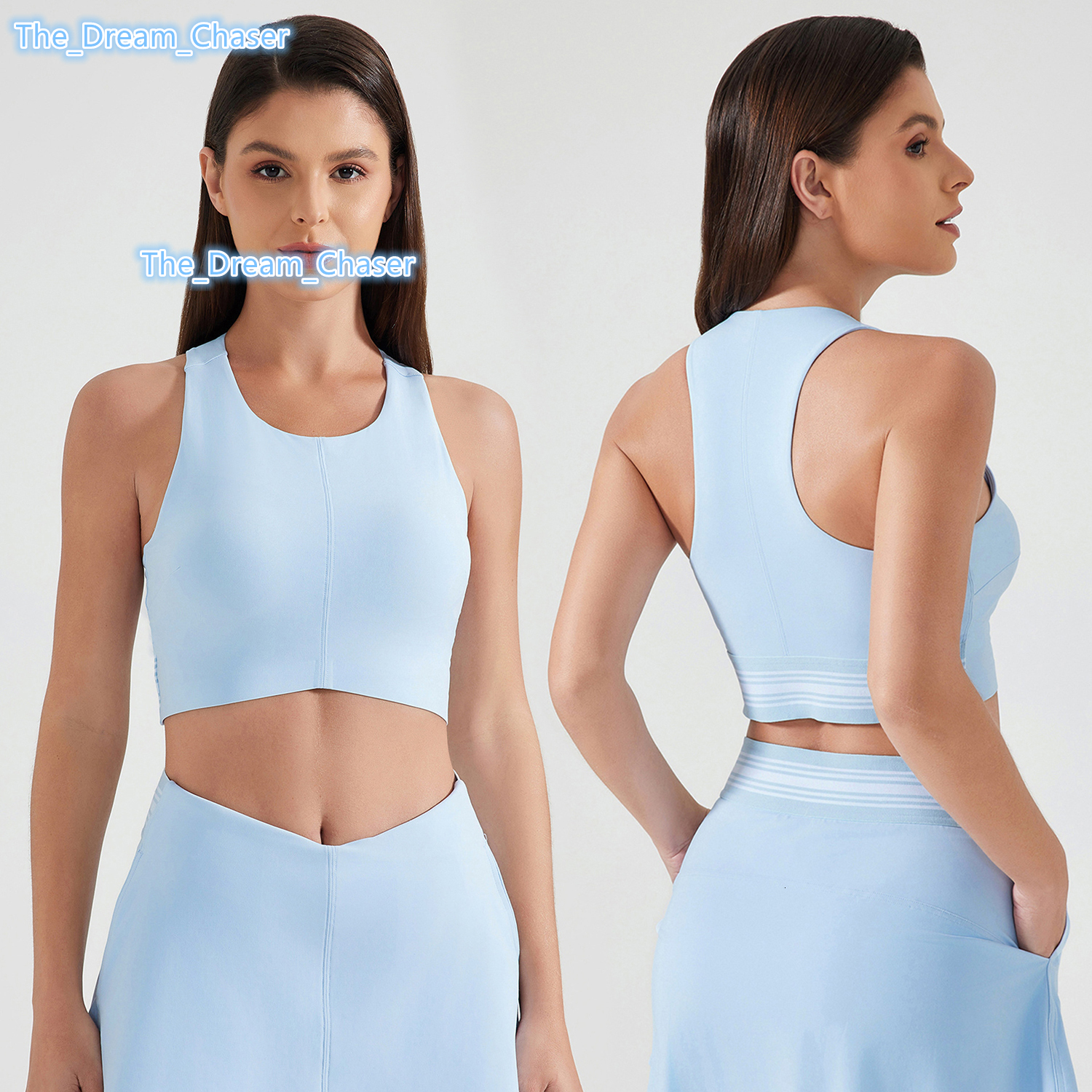 Custom Womens NudeFeel Yoga Bra ShockAbsorbing QuickDry Fitness Running Sports Bra LaceUp Back Design