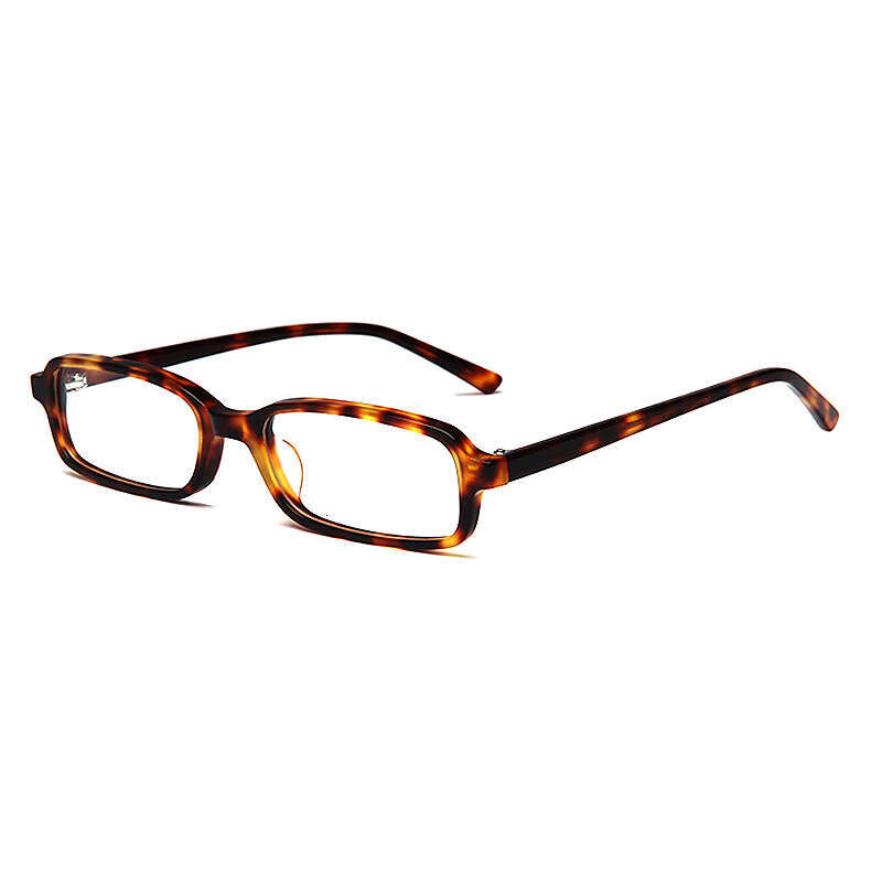 Korean Style Fashion Unisex Rectangular High Prescription Artistic Small Frame Acetate Optical Glasses