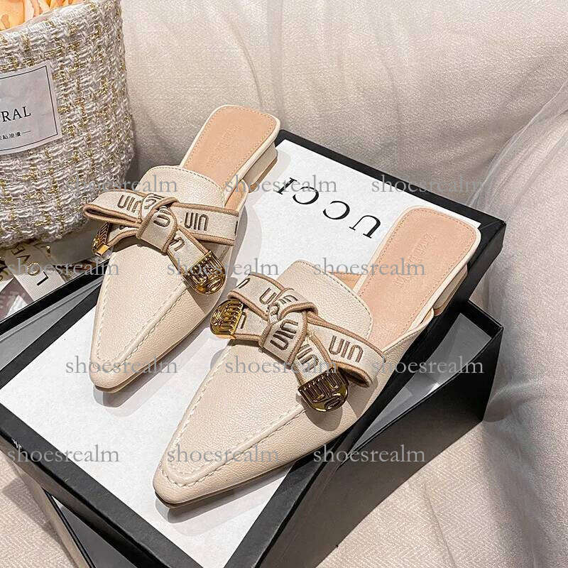 B8 Sandals designer shoes Brand Baotou Half Slippers Outerwear New Style Square Head Coarse heels Soft Bottom Lazy Muller Large Women's Shoes size 34~42 dd