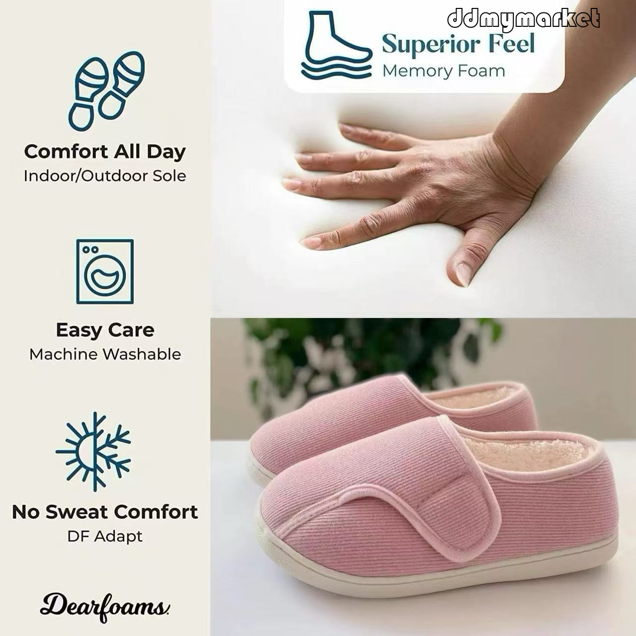 Magic Tape Adjustable Maternity Elderly Home Indoor Outdoor Thick Sole Non-Slip Household Postpartum Shoes Winter Closed Heel ddmymarket