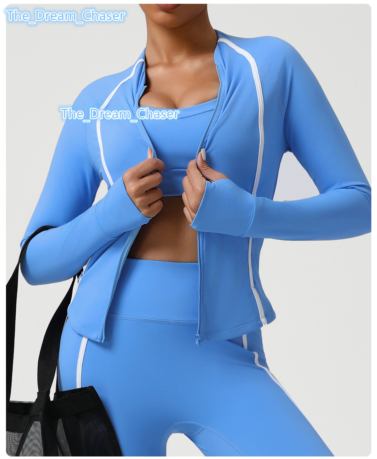 Breathable Fitness Womens Jacket Tight Yoga Exercise Longsleeved Quickdrying Zipper Coat