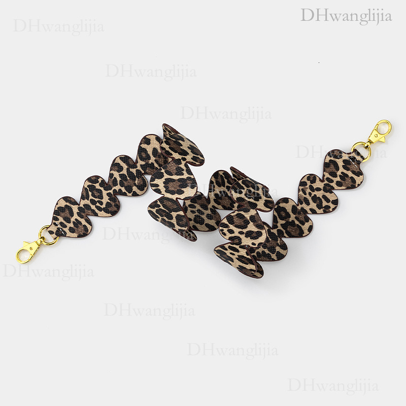 DH Luggage Accessories New Leopard Print Women's Bag Single Shoulder Wide Heart-Shaped Replacement Strap