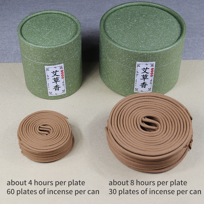 Moxa Incense Coils Set - 4-8hr Burning Time, 30 Coils with Large Censer for Aromatherapy & Relaxation