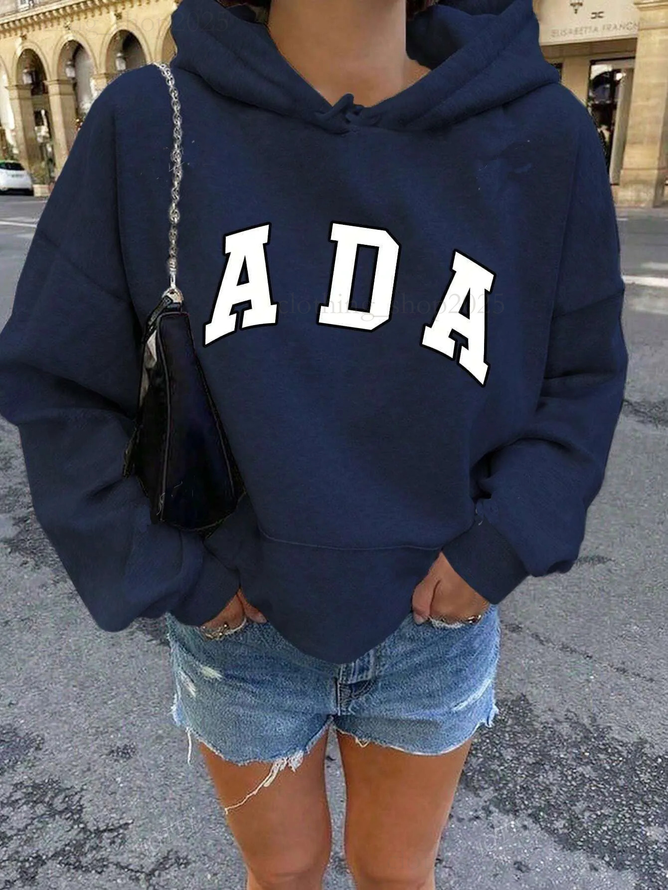 ADA Sweatshirts Designer Adanolahoodie Women's Plus Size Oversized Women Men Cotton Loose Hoodies Letters Fashion Adanolahoodie Lady Sweaters 00e