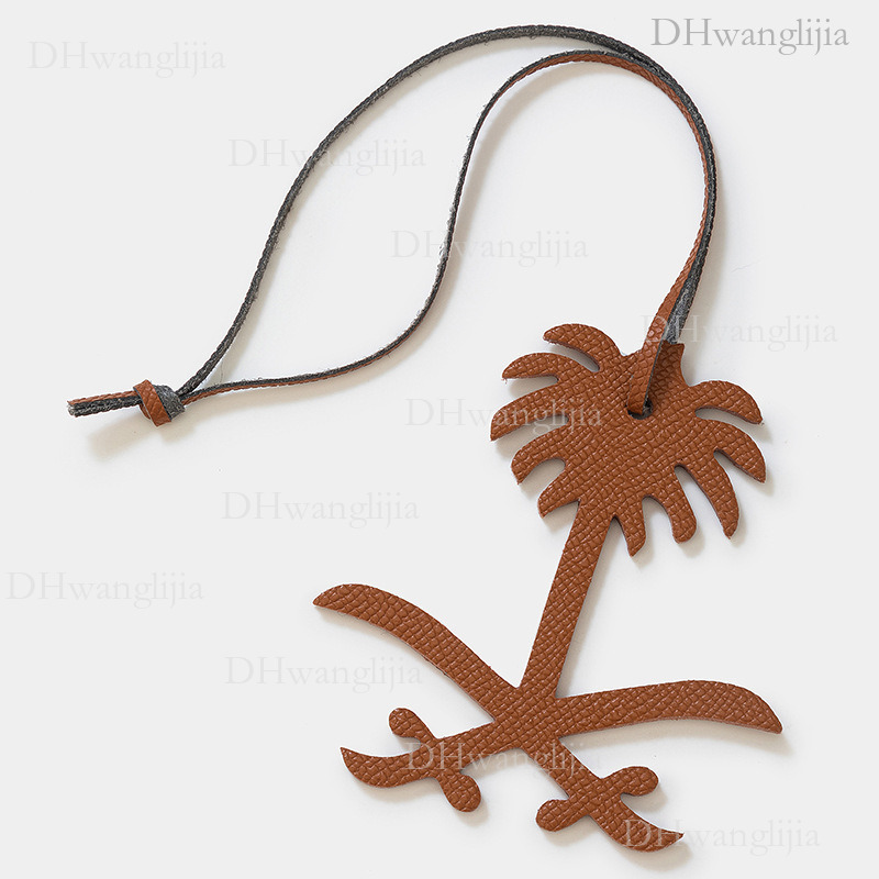 DH Luggage Accessories Live Broadcast Exclusive Cowhide Jujube Tree Shape Ornament Light Bag Car Key Pendant