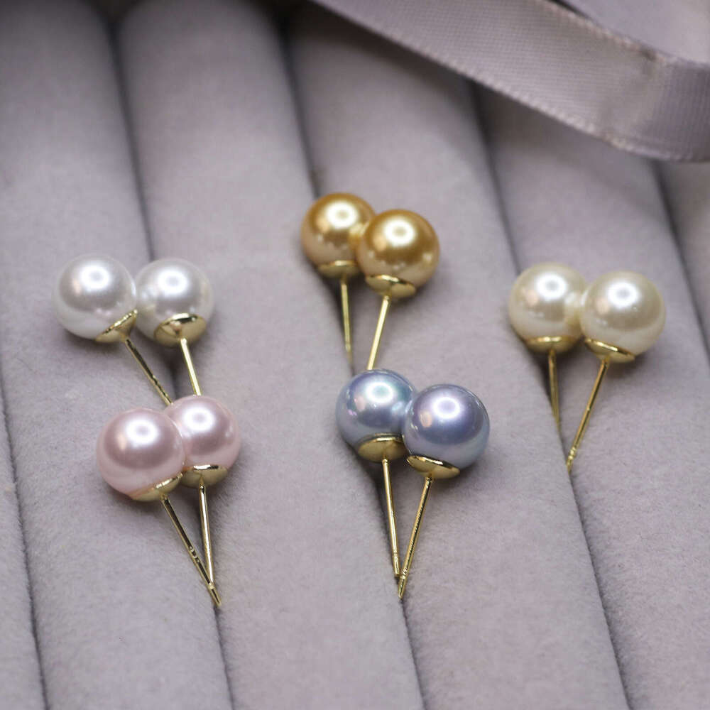 S Pure Sier Needle 8-12 High Imitation Shijia Pearl for Women, Light , High-End Feel, Versatile Accessories, Elegant Earrings