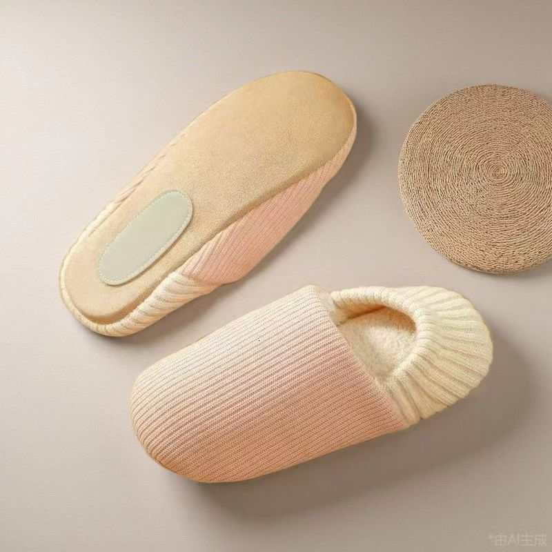 Spring Autumn Japanese Style Indoor Home Soft Sole Silent Couple Cotton Slippers for Men and Women ddmymarket