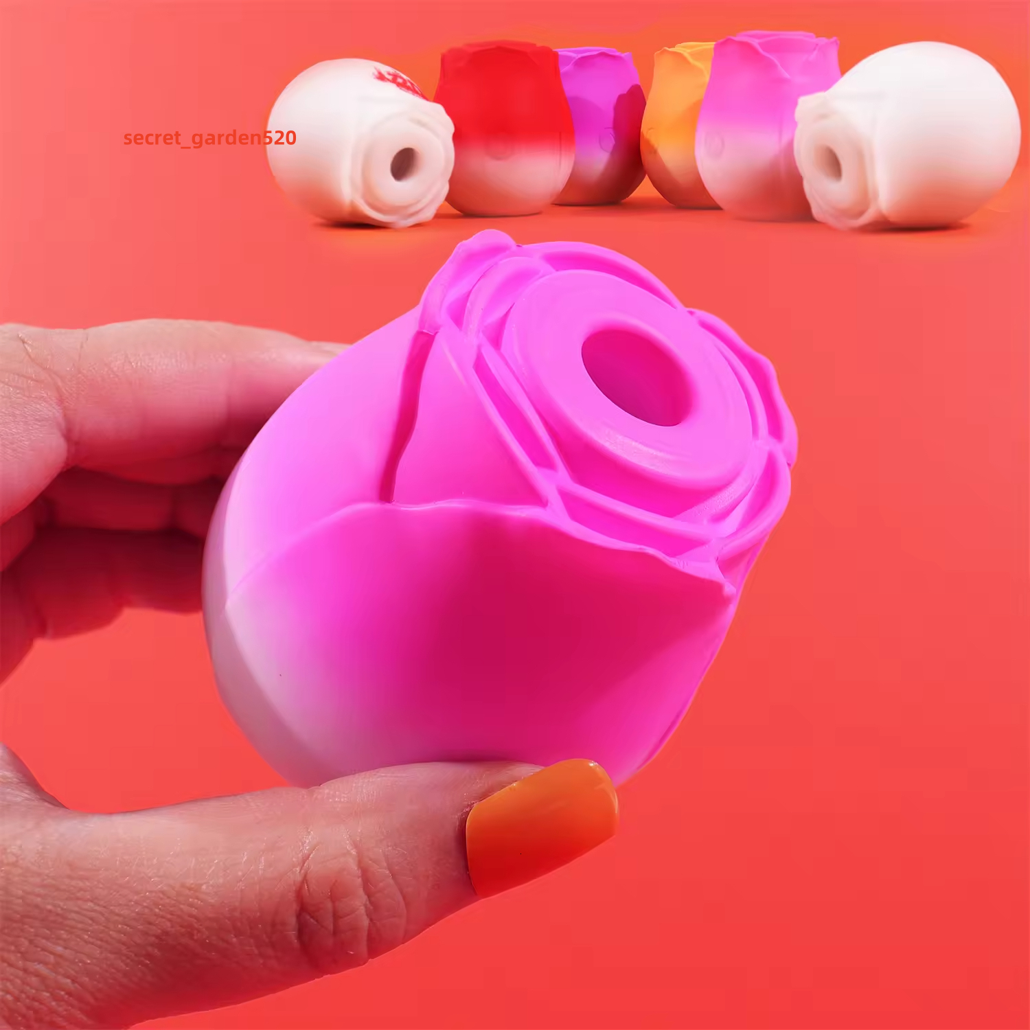 Wholesale Rose Vibrator Toy Silicone Nipple Clitoris Masturbation Female Adult Sex Toys Sucking Rose Vibrator for Woman