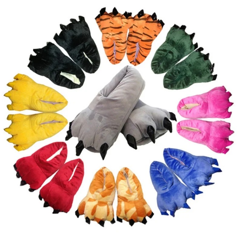 Comfortable Furry House Shoes with Unique Holiday Motifs: Perfect Footwear for All Seasons Winter Warm Soft Indoor Floor Slippers Women Men Shoes