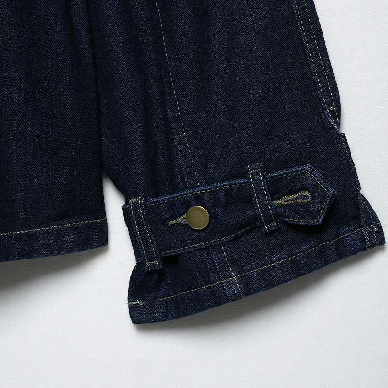 Willshela Women Fashion With Belt Denim Blue Hidden Breasted Jackets Vintage Lapel Neck Long Sleeves Female Chic Lady Outfits 250811m