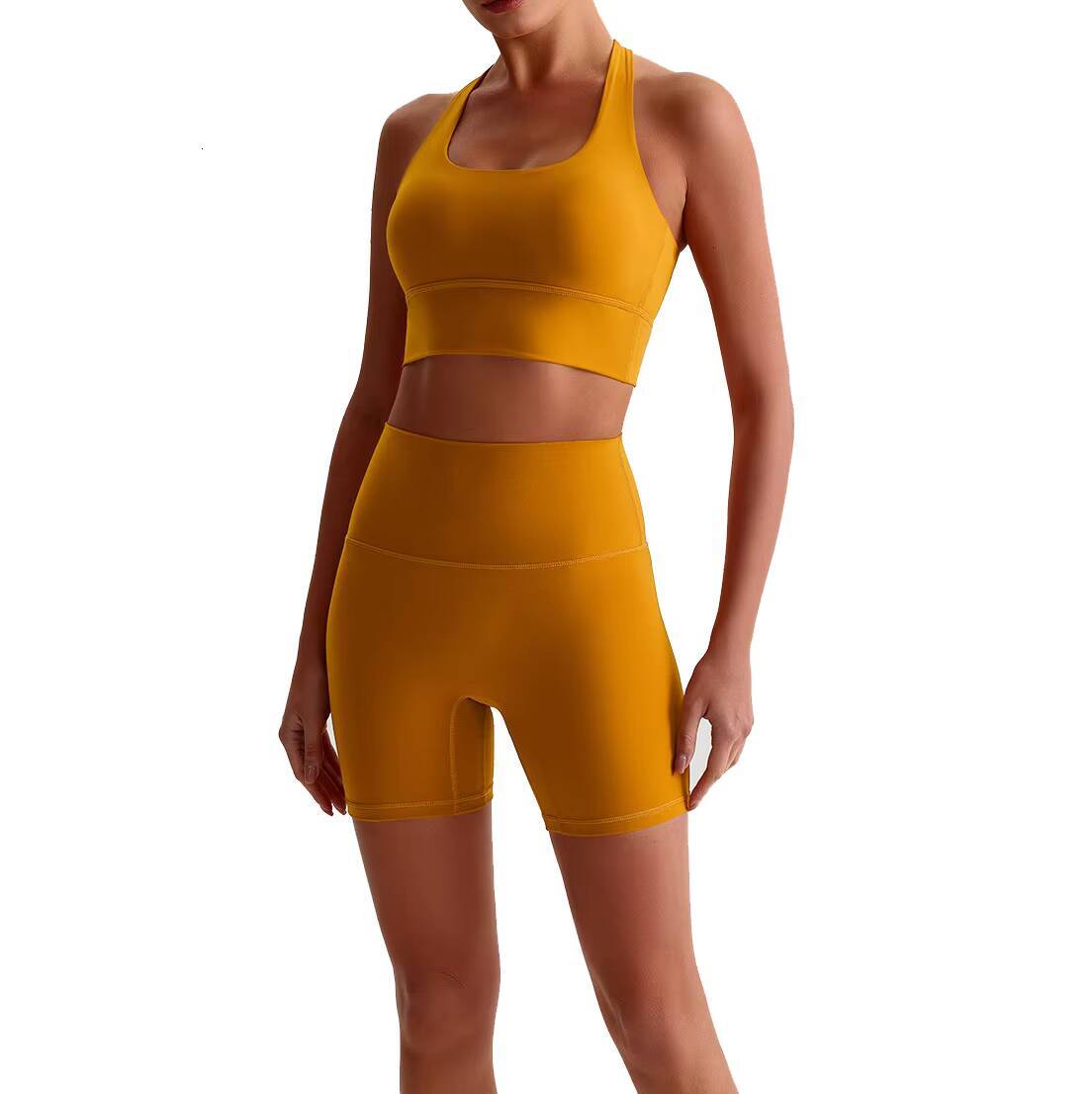 Womens Soft Compression Quick Dry Lightweight Yoga Shorts Bra Set XS Quick Dry Breathable Seamless Print Spandex Active Fitness