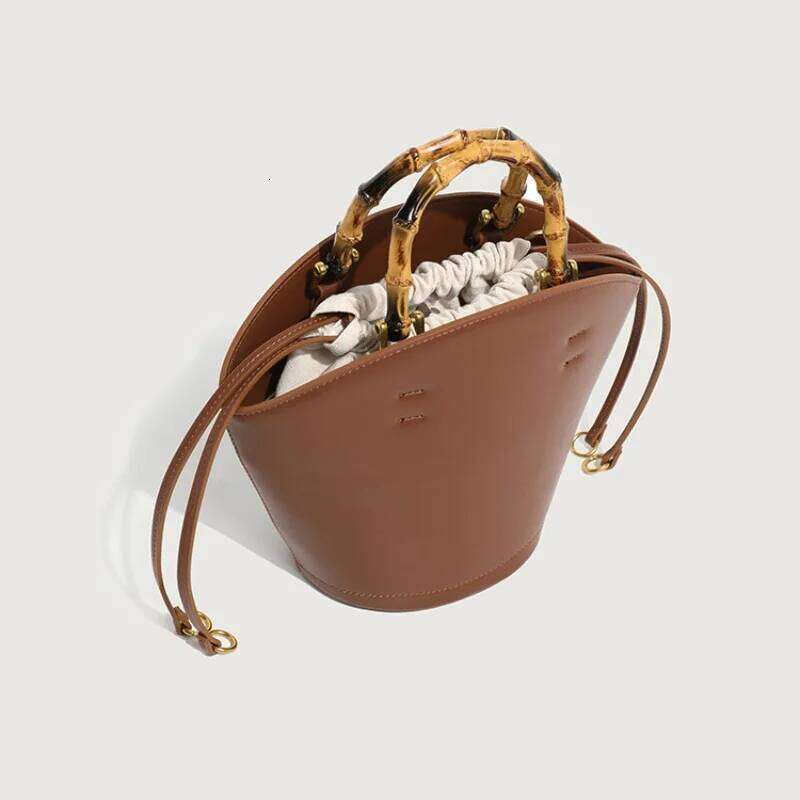 Vintage High-end Texture Bamboo Knot Handbags Fan Design Women Trendy Shoulder Oblique Straddle Large Capacity Tote Bag