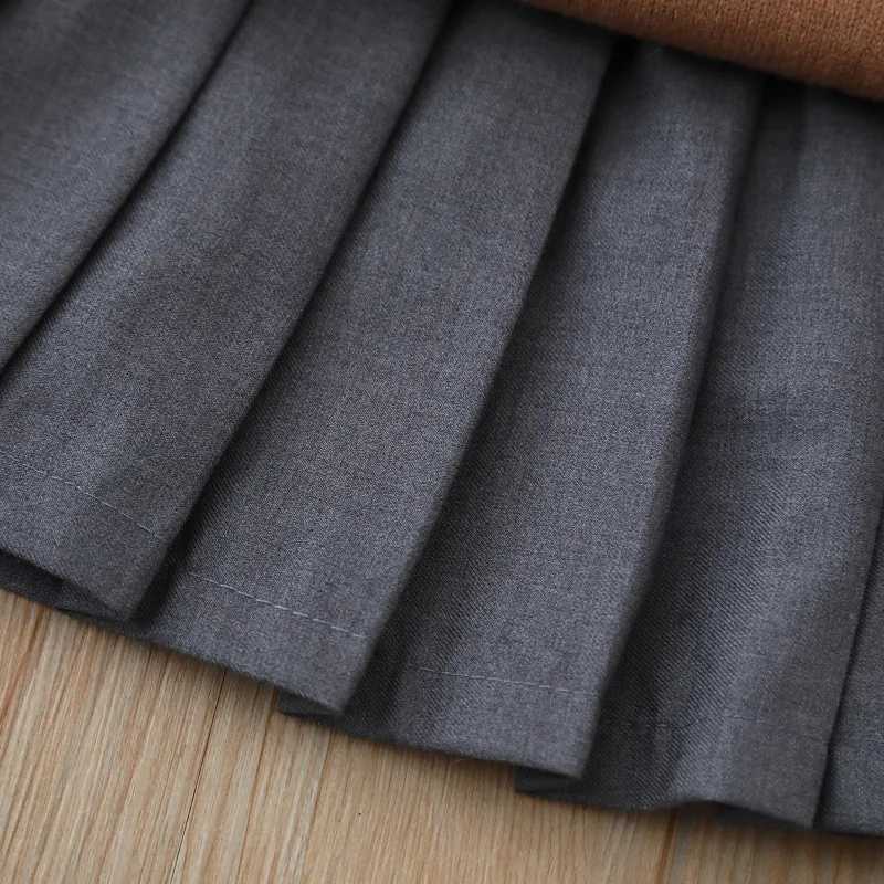 Korean Style Jk Skirt Suit for Girls 2 3 4 5 years old Kid Autumn Winter Clothes Set Girls LongSleeved Shirt Pleated Skirt L250926BUGU
