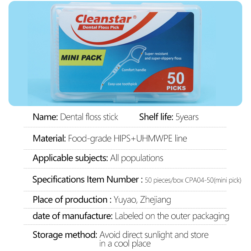 Dental Floss Storage Case, 400-Count Family Pack Plastic Toothpicks, Mini Oral Care, Interdental Cleaners Plastic Floss Pick