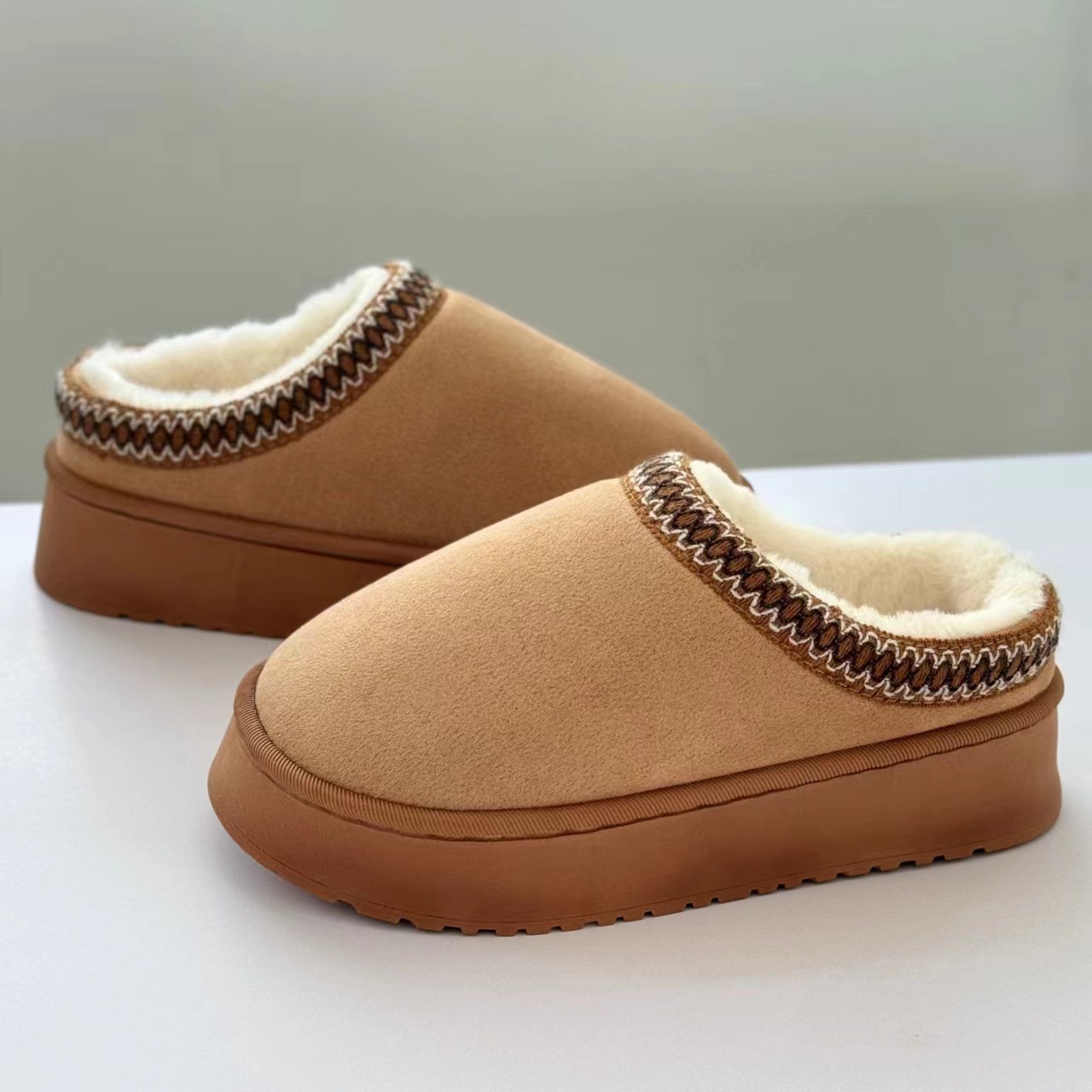 2025 Autumn Winter Home for Women Indoor Outdoor Thick Sole Warm Cotton Slippers Long ddmymarket