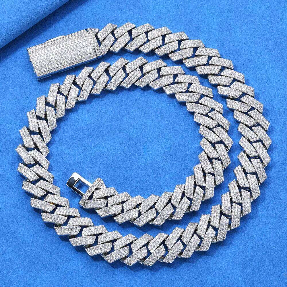 HHIOK 16mm Iced Fashionable Cuban Necklace 5A Cubic Zirconia Inlaid With Dias Hip Hop Style Men's And Women's Jewelry