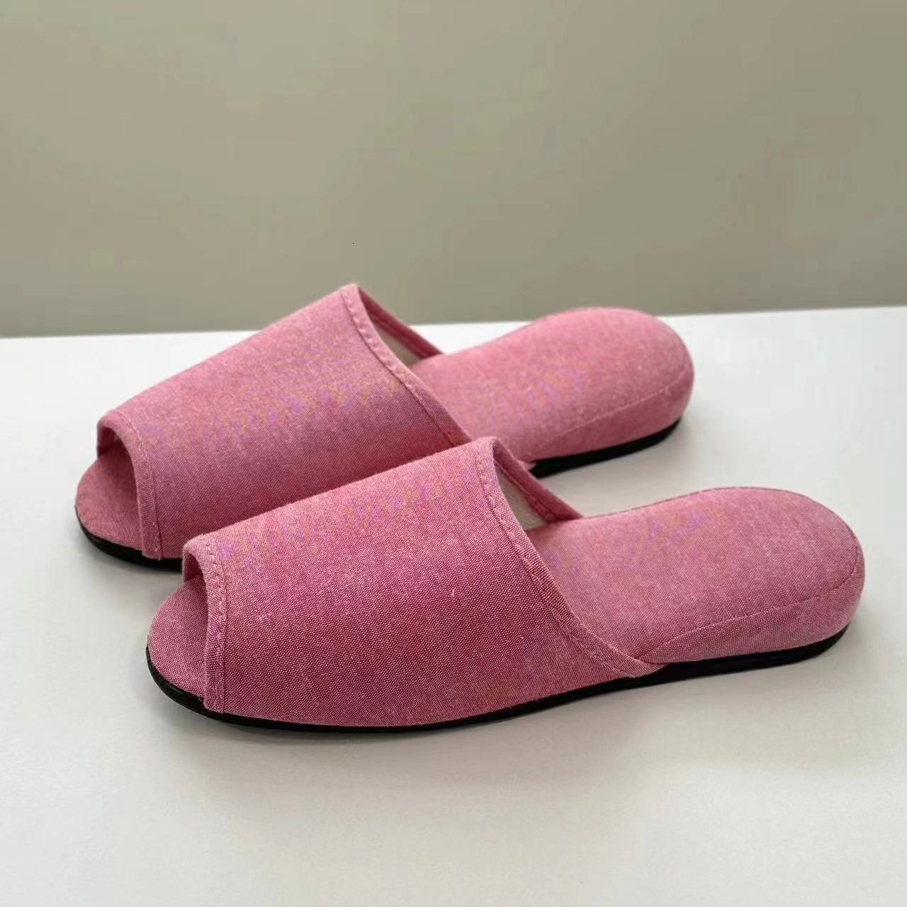 Spring Summer Japanese Style Home Indoor Floor Carpet Men and Women Silent Household Anti-Slip Thick Sole Cotton Slippers ddmymarket