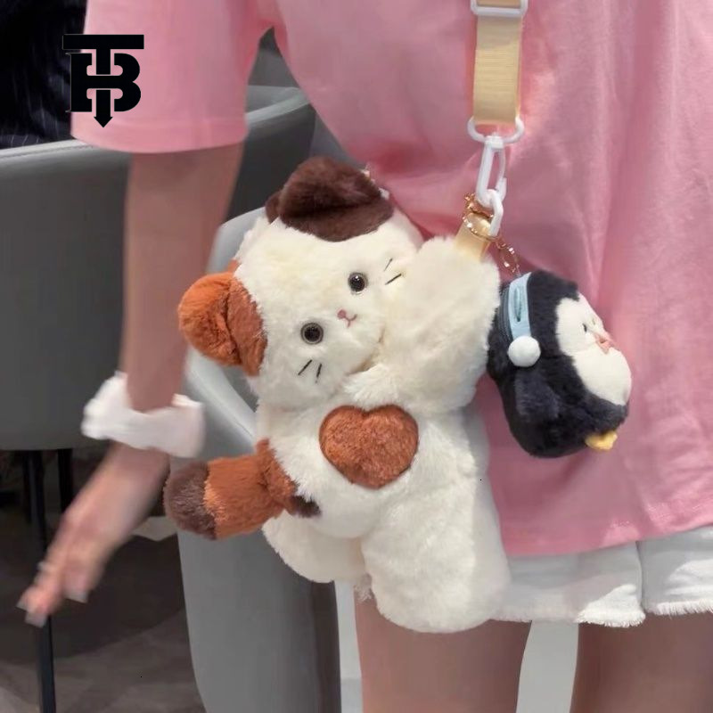 TB BHULAMTE Designer Bag Luxury Bagthree-flower Kitten Plush Crossbody Bag Cute Plush Toy Versatile Fashion Backpack Bag For Girls Birthday Gift
