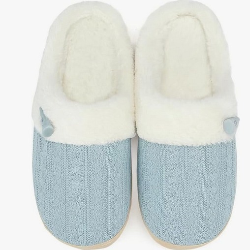 Knitted Fabric Cotton Slippers with Horn Buckle ddmymarket