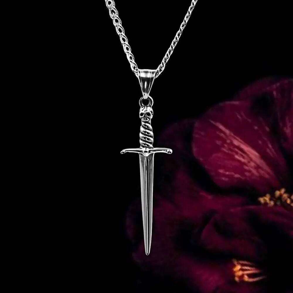 Vintage sword necklace,Goth jewelry,Middle Ages,Broken sword,Pentagram,Moth,Mystery,Rock,Y2k,Blood drop,Choker For Women Man