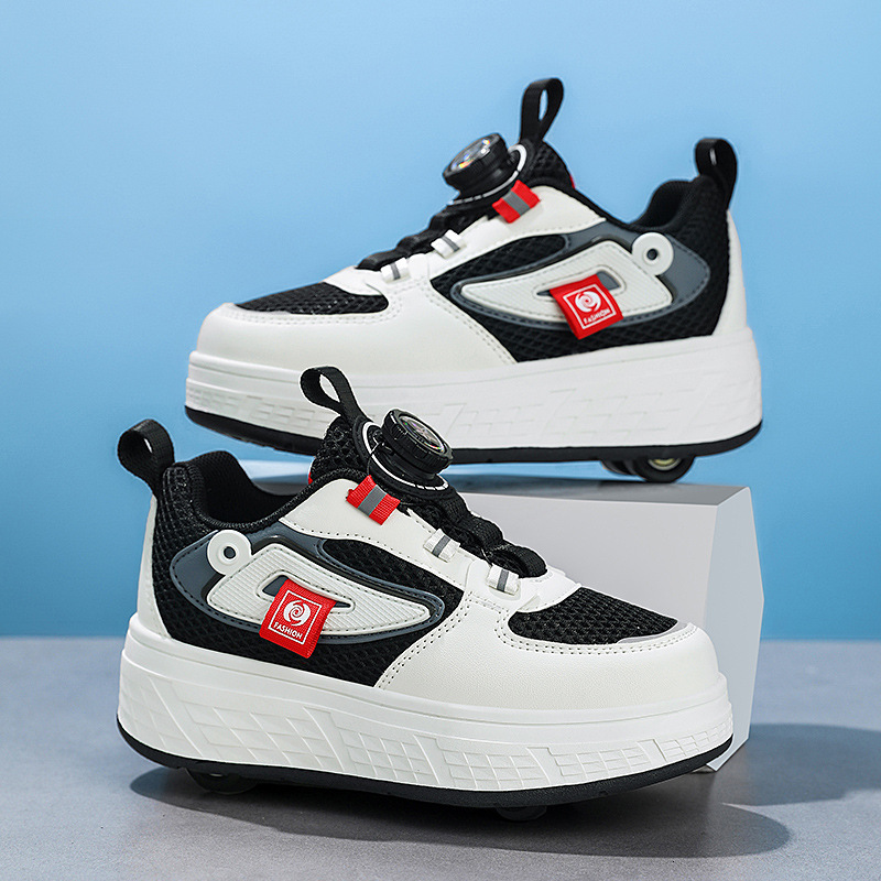 New children's high heels men's shoes summer new mesh breathable men's shoes elastic four-wheel fashion trend sneakers designer shoes