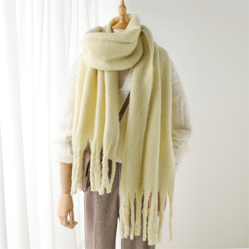 K1974 Cross-border e-commerce exclusive Korean winter new thick large scarf wool cashmere blend shawl