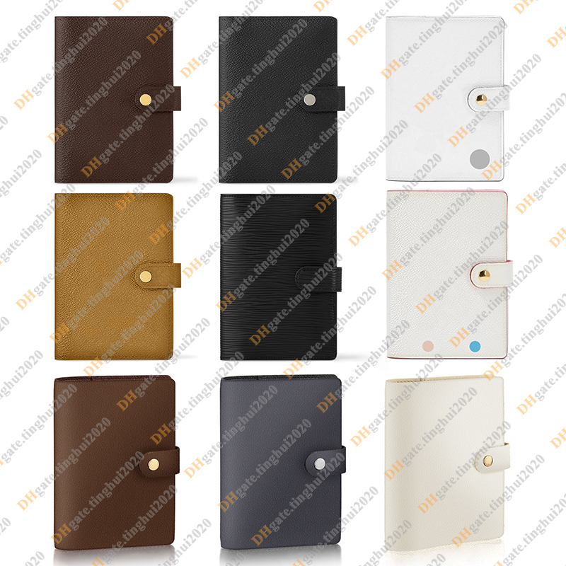 Unisex Designer Luxury Small Ring Agenda Cover Credit Card Holder Address Book Notepad Calendar TOP Mirror Quality R20005 R20700 R20706 R20052 R20426 Businesss