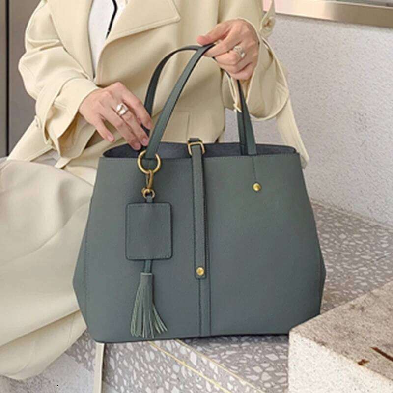 Burminsa Cowhide Genuine Leather Large Tote Handbags For Women New 2025 Designer Shopper Bucket Work Shoulder Bags