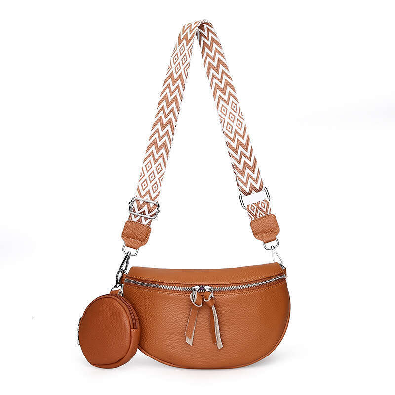 designer bag Luxury bag Top Layer Cowhide New Fashion Crossbody Chest Trendy Saddle Single Shoulder Genuine Leather Women's Bag