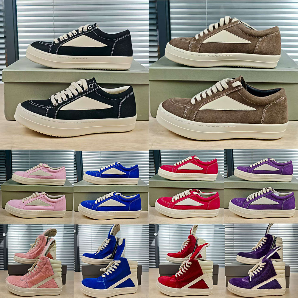 Designer boots real leather boots men's and women's casual canvas shoes high top leather boots rubber soled shoes low top black casual shoes