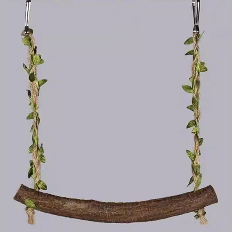 Parrot Vine Swing Toy Peony Xuan Phoenix Tiger Skin Climbing Grinding Claw Anti Bite Solid Wood Birdcage Supplies Decompression Play