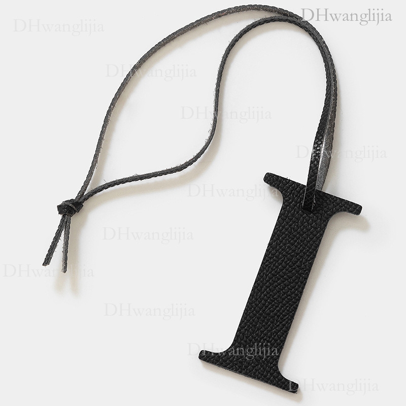 DH Luggage Accessories Live Broadcast Special English Uppercase Letter i Cowhide Accessories Windbox Bag Key Car Pendant