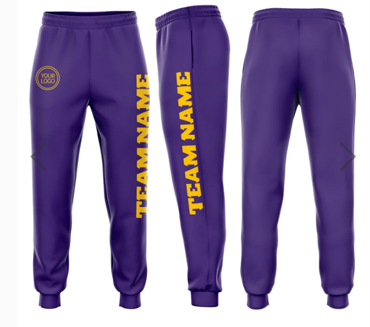 Custom Black White Fleece Jogger Sweatpants