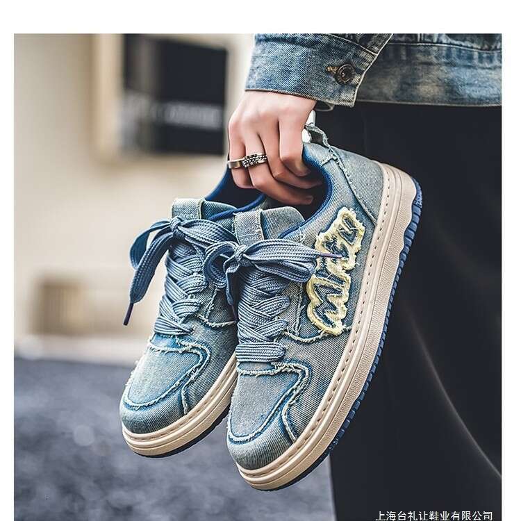 Spring and Autumn New Men's Trendy Versatile Casual Sneakers Student Sports Skate Shoes Height Increasing 33 a3