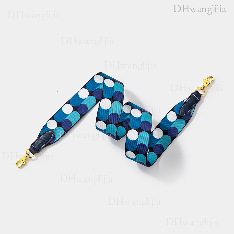 DH Luggage Accessories Women's Same Style Fashion Polka Dot Color-Block Webbing Wide Shoulder Kelly Evelyn Modified Bag Strap