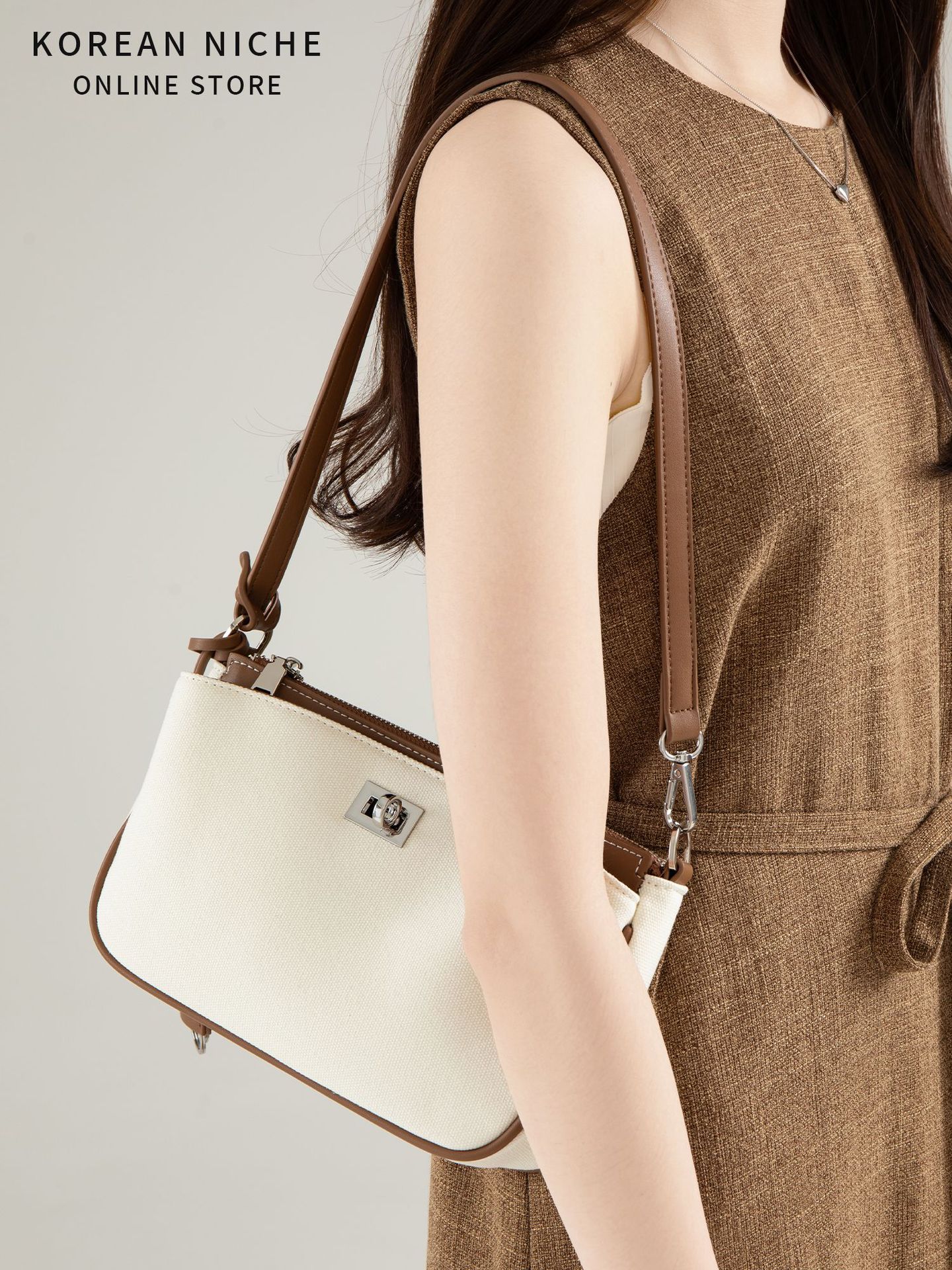 High-End Women's New Small Square Korean-Style Niche Design Casual Versatile Commuter Handbag And Shoulder Bag