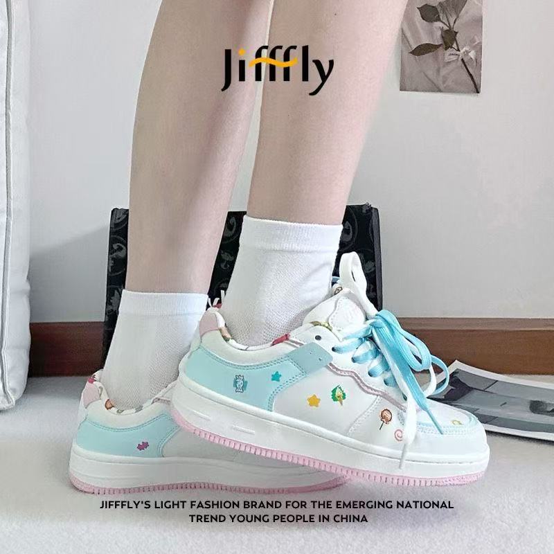 Jifffly women's shoes 2025 autumn and winter campus style students all-match ins trend sports shoes increase height thick bottom to show leg leng