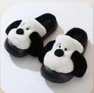 Women's Cotton Slippers Home Use, Autumn and Indoor Warm Couple Plush Non-Slip Thick Sole Maternity Shoes for Winter ddmymarket