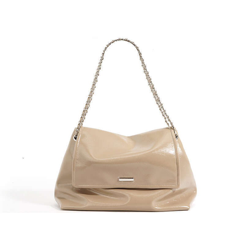 designer bag Luxury bag Genuine Leather Women's Silver High-End Chain New Large Capacity Shoulder Tote Versatile Crossbody Bag for Women