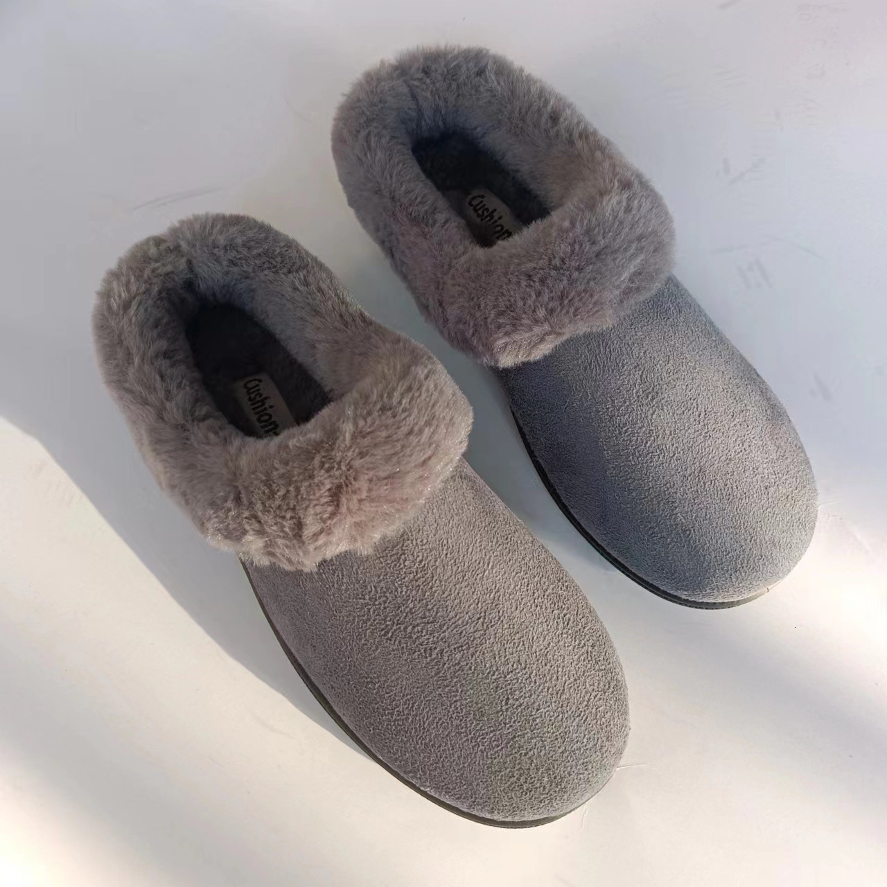Suede Size Shoe Tree Home Cotton Slippers ddmymarket