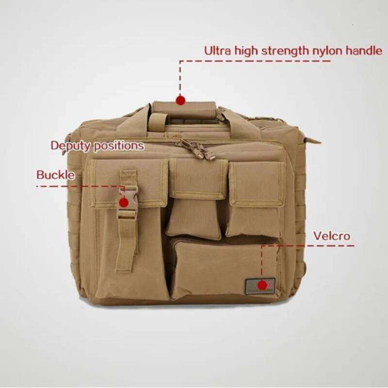 New Backpack Tactical Molle Nylon Messenger Shoulder Laptop Handbags Briefcase Outdoor Multifunction Climbing Bag