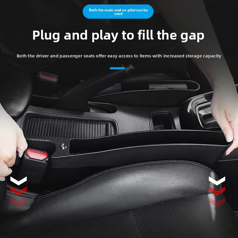 Car Seat Gap Filler Storage Box, TPE Material, Organize Phones & Cards, Eliminate Gaps, Upgrade Car Storage-NO09