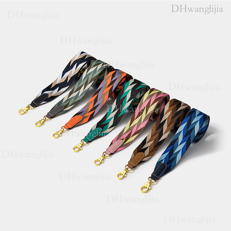 DH Luggage Accessories DH Luggage Accessories New Style Wide Shoulder Diamond Grid Woven Kelly Evelyn Replacement Modified Bag Strap Trendy